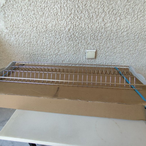 Stainless steel plate rack and glass racks for 90cm cabinets, Italy