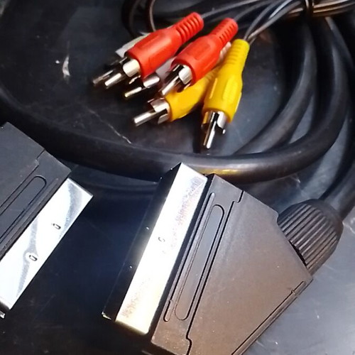 Audio and video cable set SCART to SCART and 3 RCA to 3 RCA like new