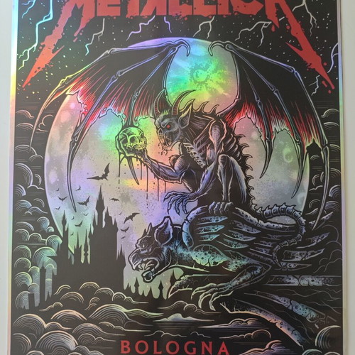 Metallica Bologna 2026 foil metallic poster 61 x 46 cm
