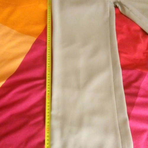 Beige pants used, size S, straight cut