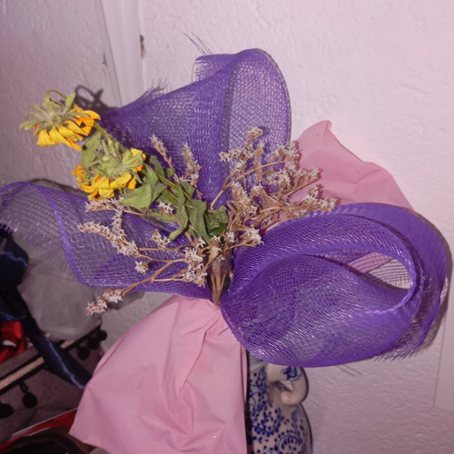 Bouquet of dried natural flowers like new