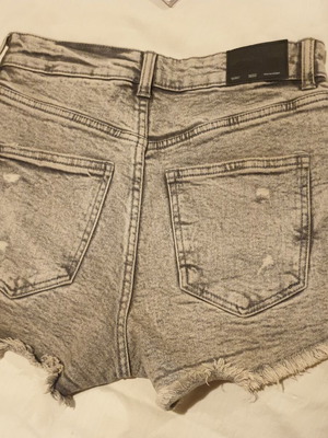 Bershka denim shorts used, gray, size 36