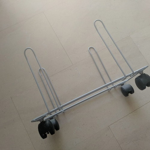 Metal computer tower stand like new with wheels