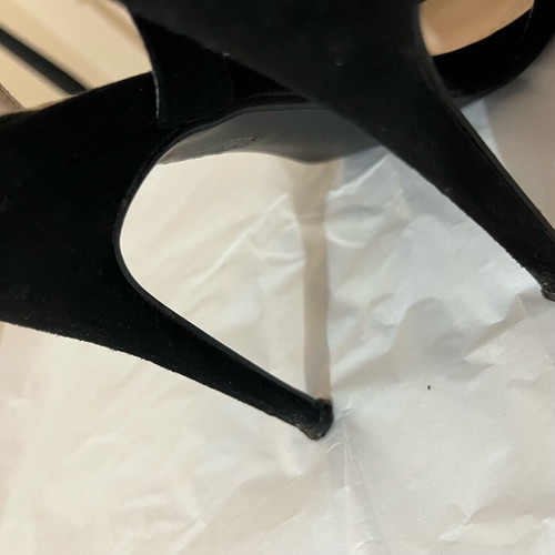 Black suede GoGo Shoes sandal like new, size 39