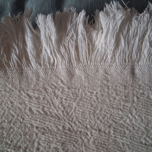 Cotton quilt cover and woven blanket used