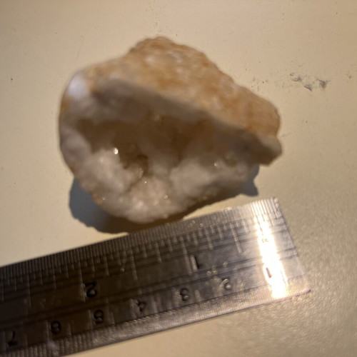 Quartz geode used with bright white color