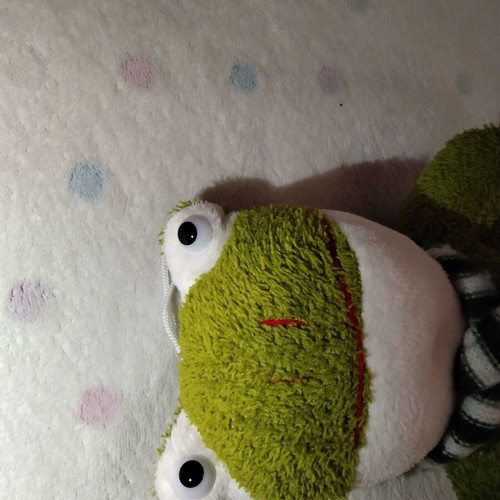 Green Frog Prince plush toy used, 20 cm, Giftable World 2013
