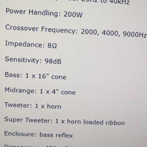 Pioneer CS-703 ηχεία σαν καινούργια με 17' ίντσες woofer