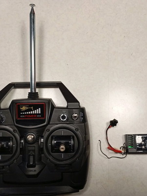 Rc remote control with Dragonfly 6 channels receiver like new