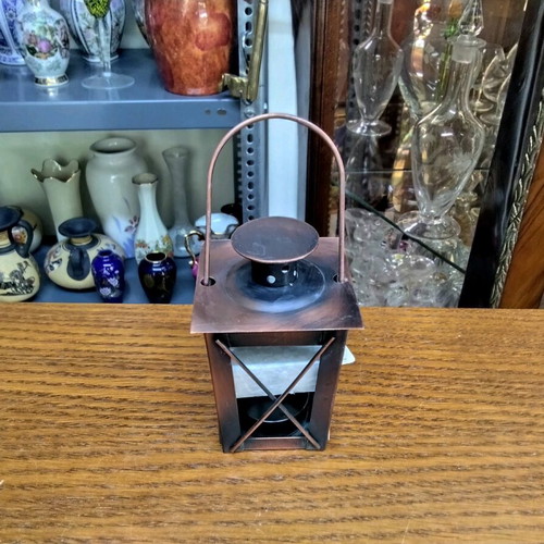 Church lantern used, brown color with handle 8x7x7