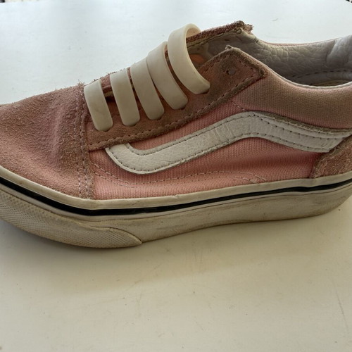Vans sneakers size 27 used, pink suede with silicone laces