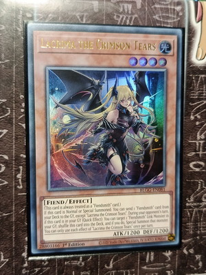Lacrima The Crimson Tears card like new with Ultra Pro sleeve