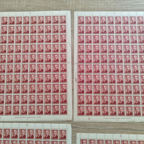 Vintage Turkish Stamps featuring İsmet İnönü 5 sheets used