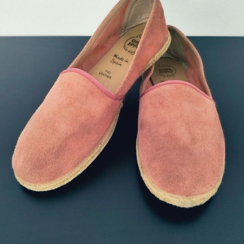 Gioseppo Peach Suede Espadrilles, Size 38