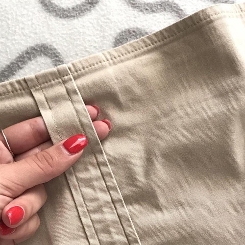 Carrou vintage cotton-denim cream midi skirt, condition 10/10