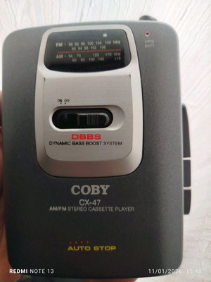 Coby CX-47 radio cassette player used, functional