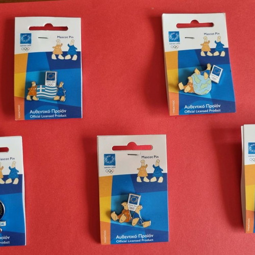 Authentic Athens 2004 Olympic Pins set of 5, new