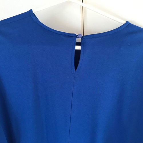 Vintage dress used, blue electric midi, EU 40