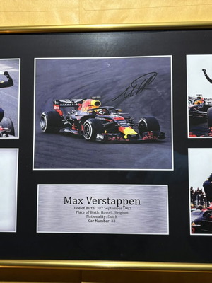 Max Verstappen Red Bull Racing υπογεγραμμένο αντίγραφο πόστερ καινούργιο