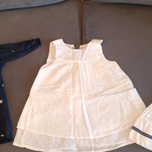 Set of 3 baby dresses, Benetton and Miss Image