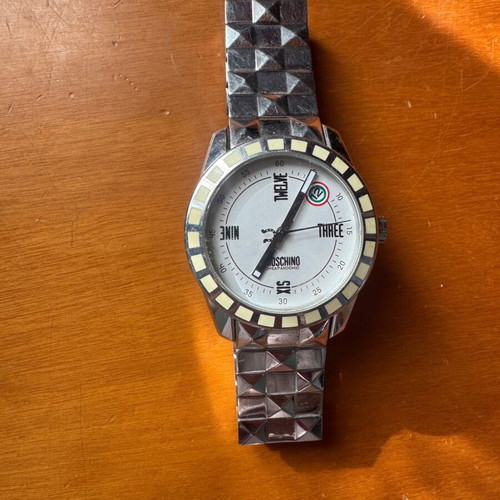Moschino wristwatch used with wear on bracelet