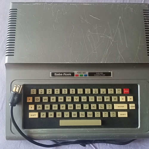 Radio Shack TRS-80 Color Computer Model 28-3004A used, vintage 1980