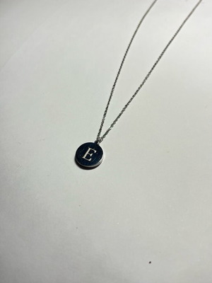 Necklace with Initial Letter E made of Stainless Steel new, silver