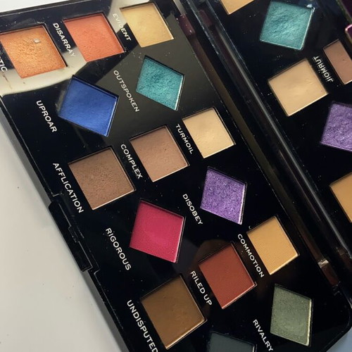 Makeup Revolution eyeshadow palettes set of 2 used with cool and warm colors