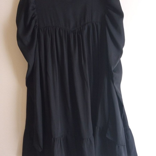 Black mini dress new with ballon sleeves and high neck