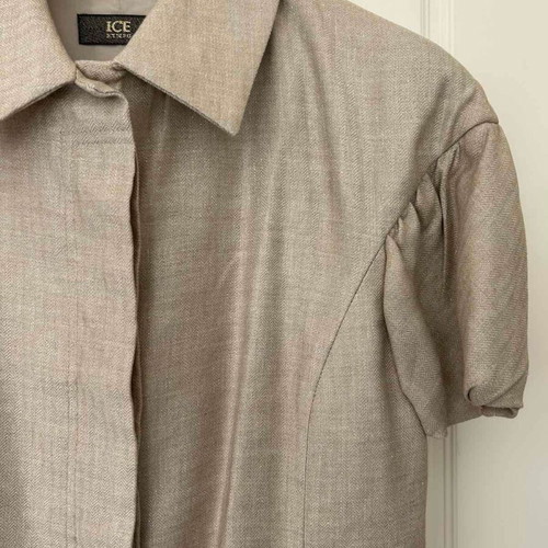 Iceberg women's vintage jacket size 44IT/M new, beige and gold