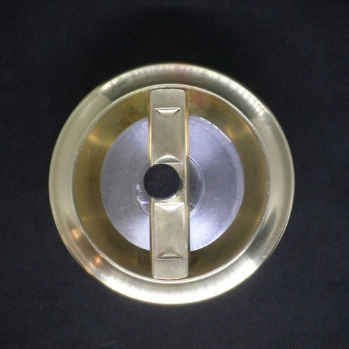 Antique Erhard closed ashtray used, brass made in Germany
