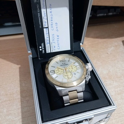 TW Steel Canteen men's wristwatch used, two-tone 45mm
