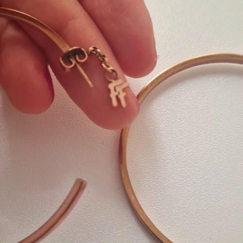Folli Follie Rose Gold Hoop Earrings Like New