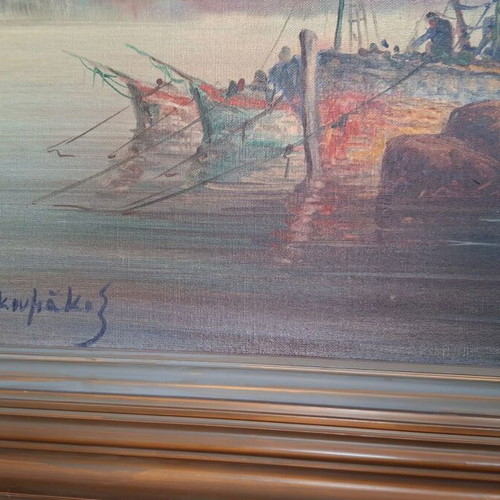 Oil painting by Diakoumatos used, 108x60 cm