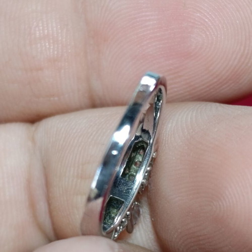 Solitaire ring used, silver 925, size 55