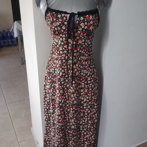 Maxi floral dress with lace details, new, size S