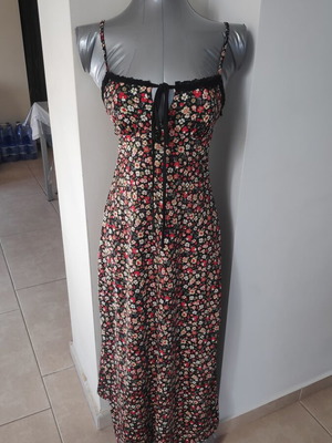 Maxi floral dress with lace details, new, size S