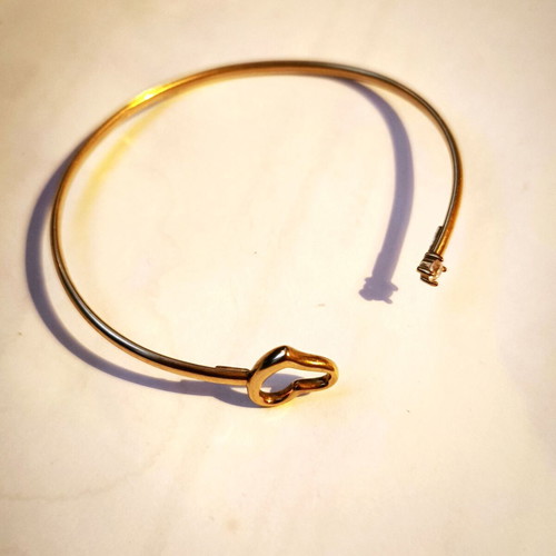 Gold bracelet 9k 375, 9 carat, 2.5 grams, handmade