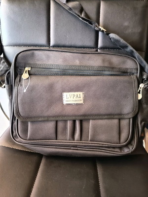 Laptop briefcase bag new, black with two compartments and strap