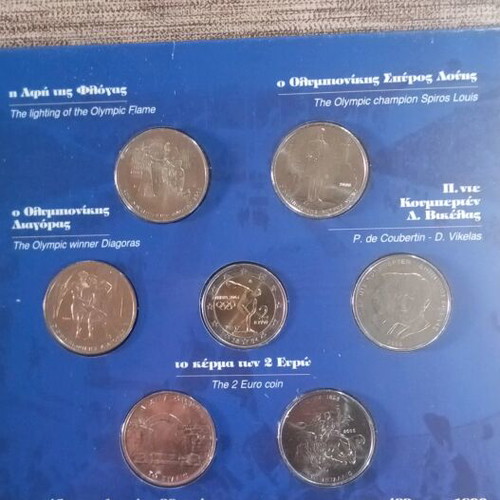 Collectible coins new, sealed packaging Olympic Games 2004