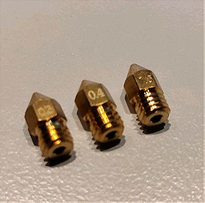 Brass Nozzle 0.2mm, 0.4mm, 0.6mm