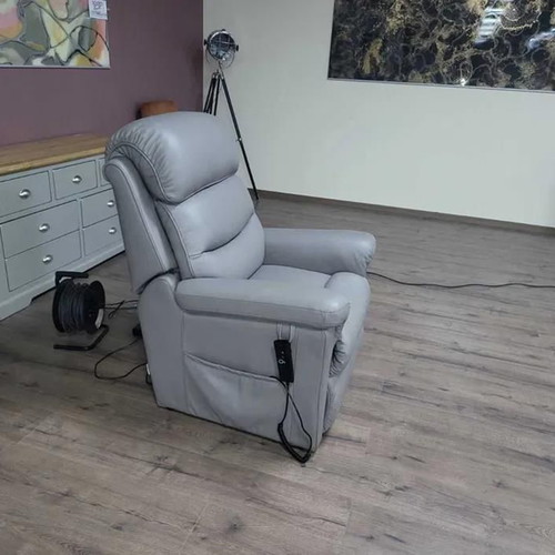 Gray leather La-z-boy armchair new with electric relax mechanism