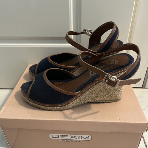 Dexim platform sandals used, blue, size 38