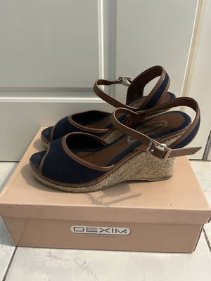 Dexim platform sandals used, blue, size 38