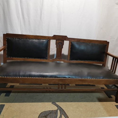 Cafe sofa used, preserved, 1920s with pest control
