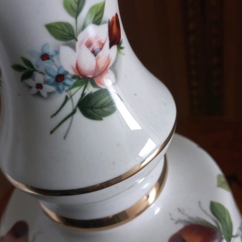 Porcelain lamp used, height 40cm