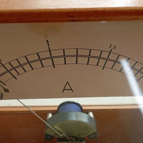 Vintage ammeter used, rare collectible instrument