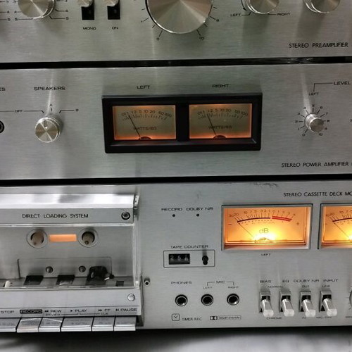 Toshiba SC 330+SY 330+ST 330+PC330 used, cassette deck needs service