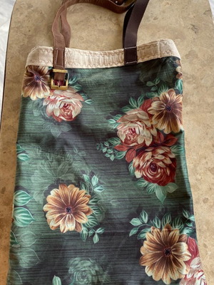 Handmade Boho shoulder bag like new, multicolored green