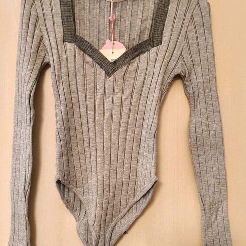 Karavan Charlie Body grey new ribbed knitted bodysuit